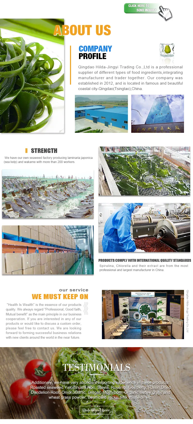 Cheapest Best Raw Quality Japanese Style Dried Wakame Seaweed Prices