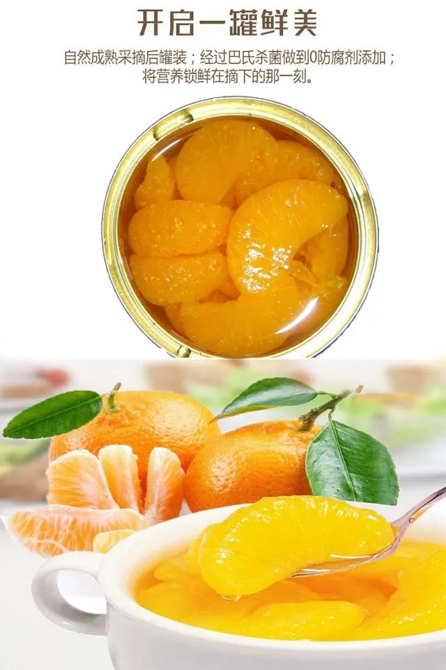 China Famous Brand Canned Orange Fruit Segments in 425g / 680g/880g Specification