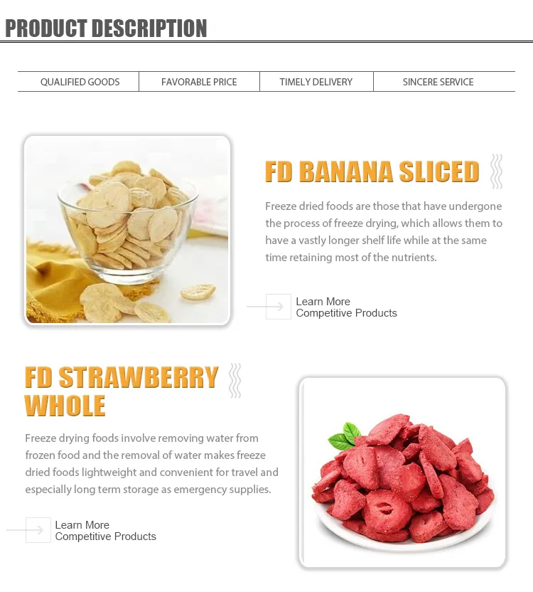 Delicious Vacuum Package Freeze Dried Strawberry Sliced