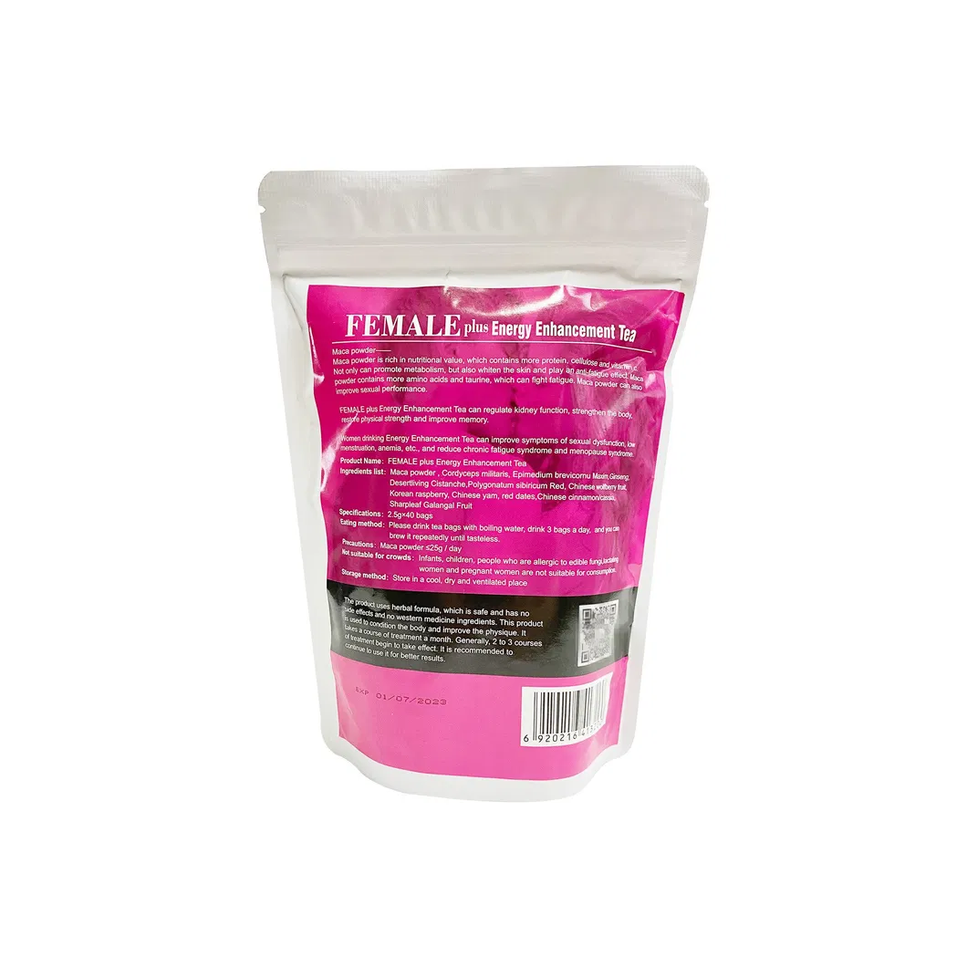 Free Samples OEM Female Libido Sex Energy Supplement Tea with Natural Maca in