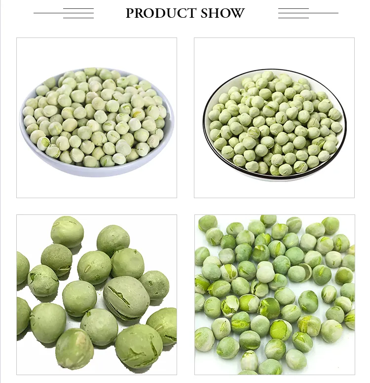Freeze Dried Green Peas Whole 7-11mm Freeze Dried Vegetable OEM Manufacturer