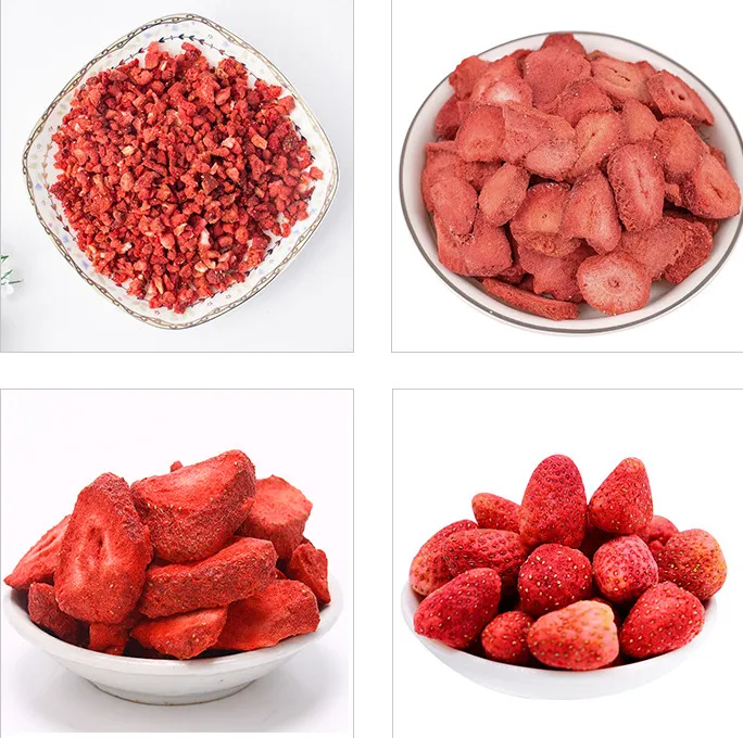 Fresh Fruit Flavous ISO Management Freeze Dried Strawberry Whole Slice Cubes