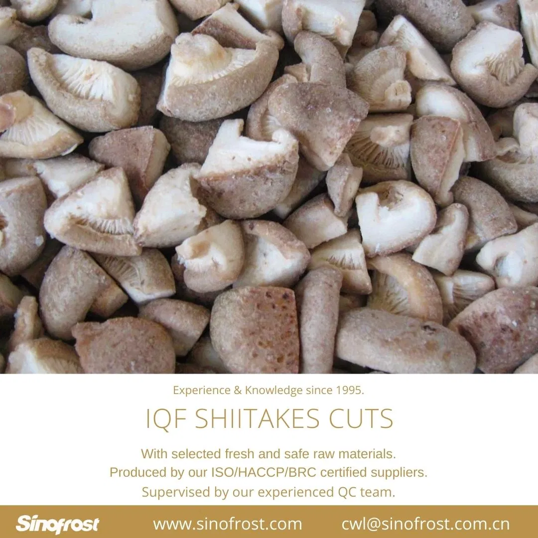 IQF Shiitakes , Frozen Shiitakes , Wholes/Cuts/Slices