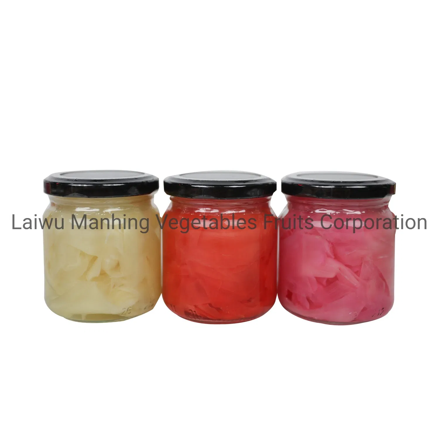 Japanese Pickled Sweet Shredded Pink White Sushi Ginger in Jars